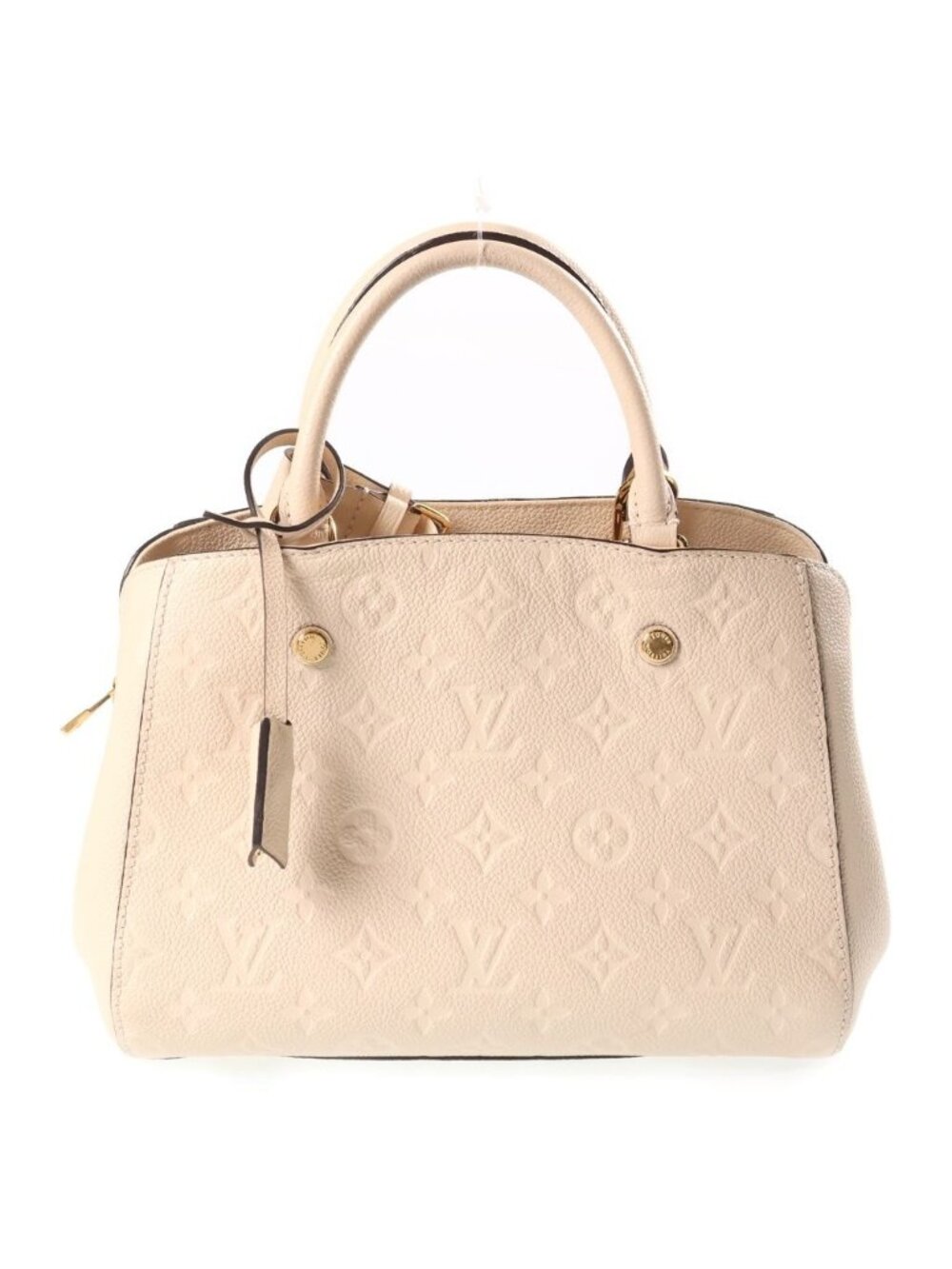 Louis Vuitton Monogram Empreinte Montaigne BB Cream 2-Way Shoulder Bag White